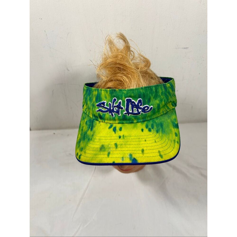 Salt Life Hat Visor‎ Tie Dye Green Blue Cap
